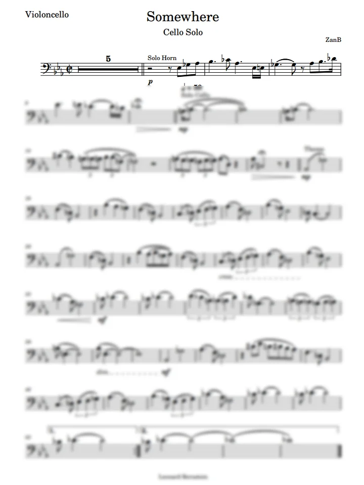 Barbra Streisand - Somewhere (Cello Solo) product image (1)