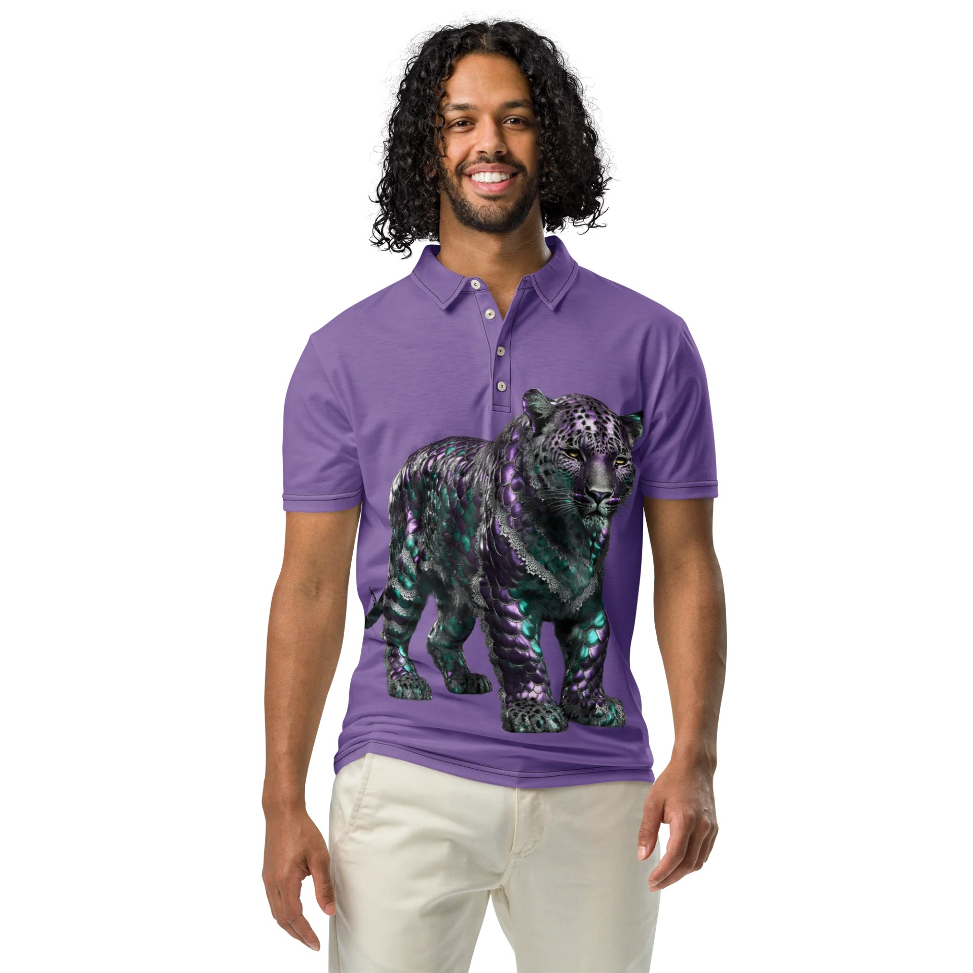 Mythical Feline Scale Fusion Polo product image (3)