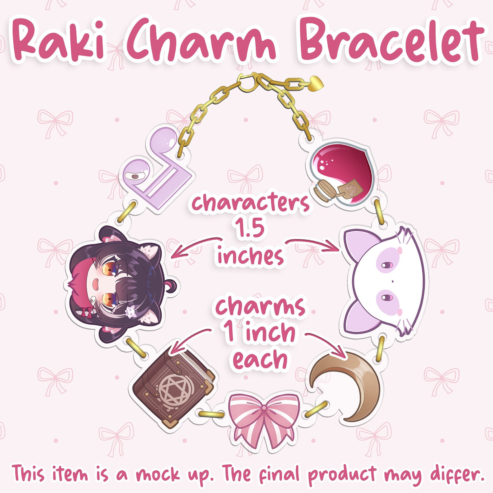 Raki Valentine's Acrylic Charm Bracelet [PREORDER] product image (1)