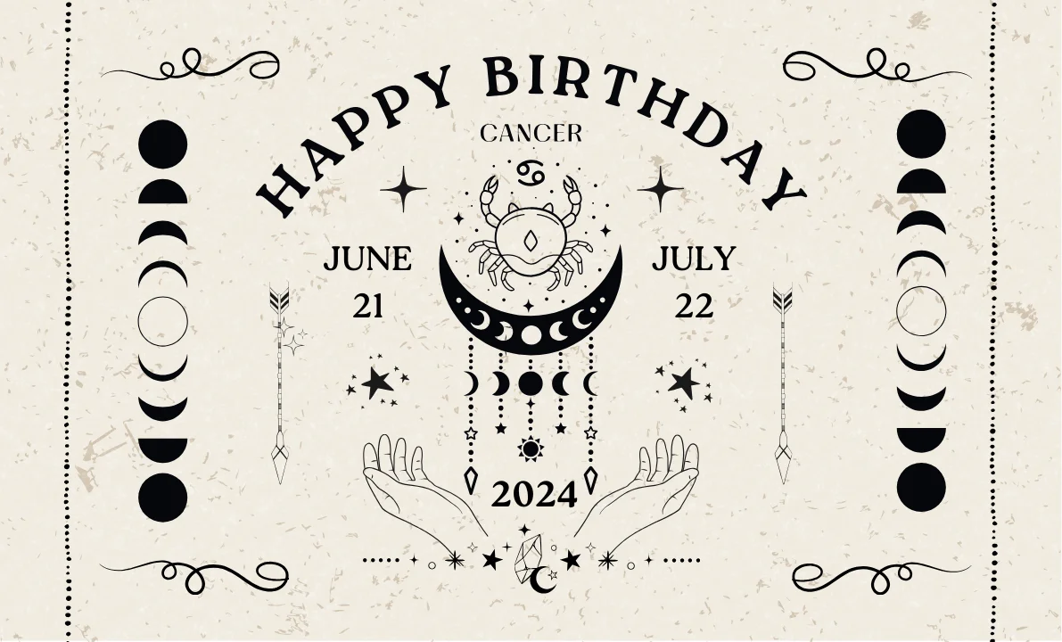 Celestial Cancer Birthdate Candle Design, Birth Month Birthday Gift product image (5)
