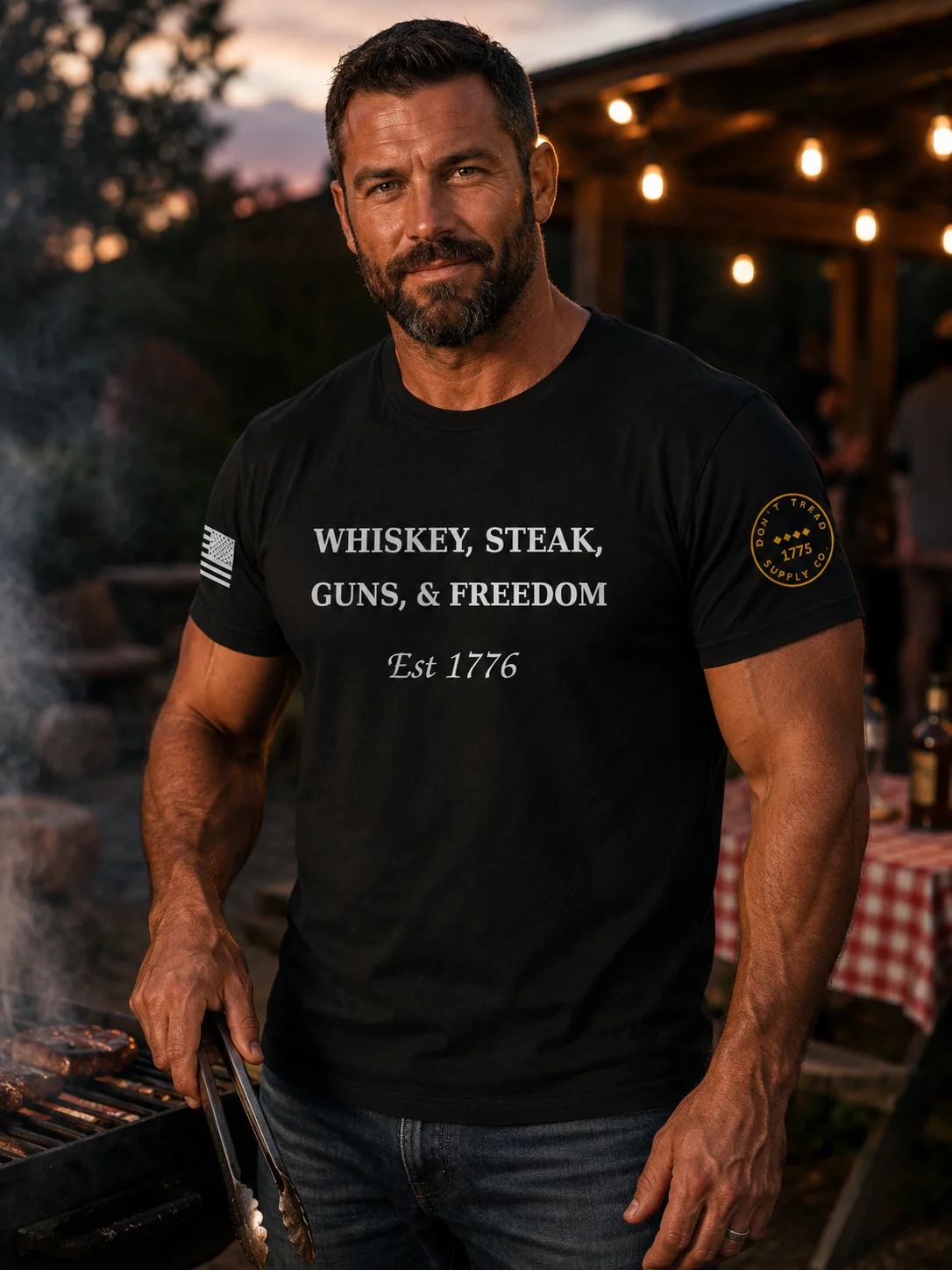 Whiskey, Steak, Guns, & Freedom Tee product image (1)