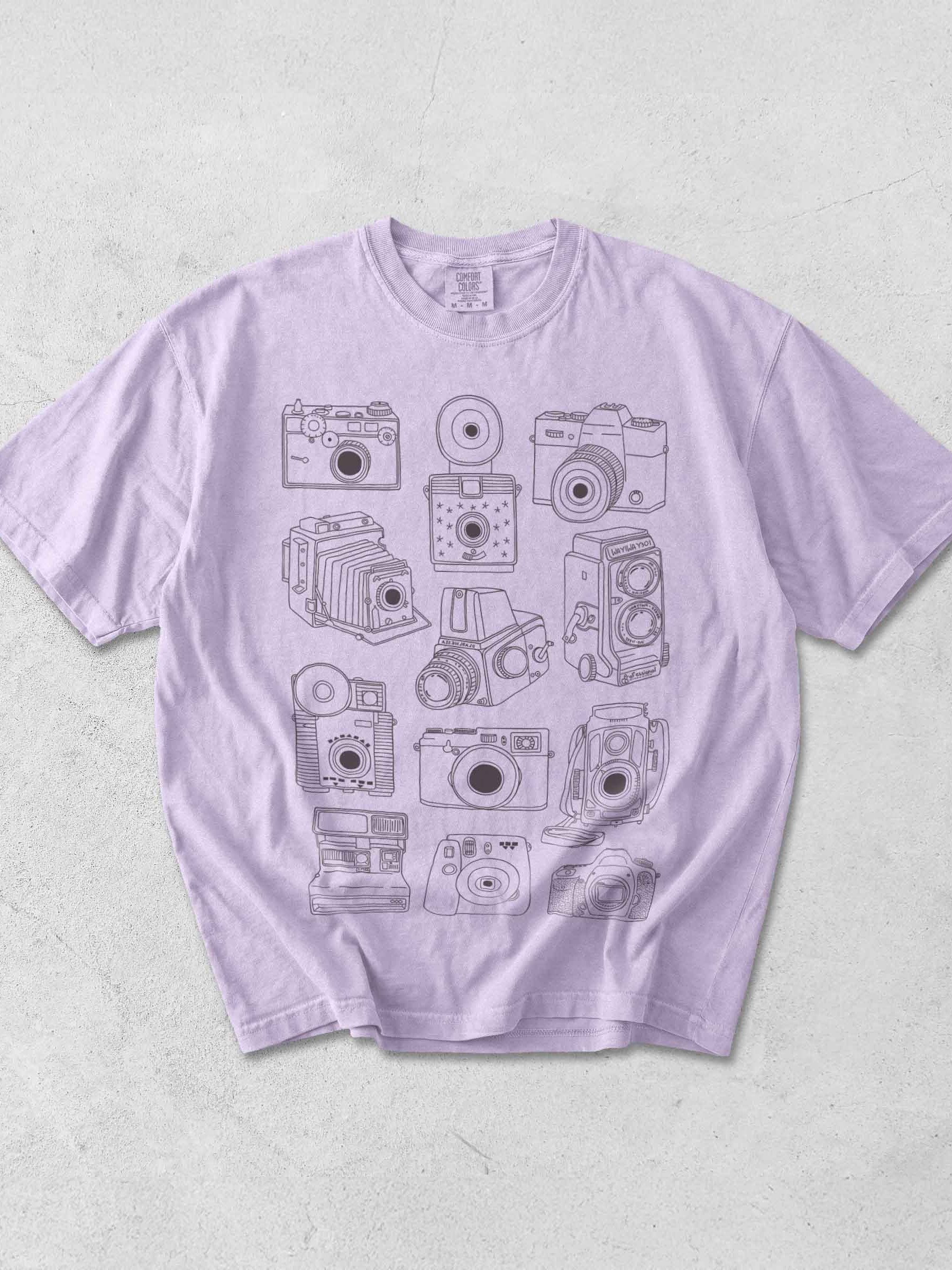 Dark Academia Vintage Cameras Shirt – Retro Film Photography Graphic Tee - Dark Academia product image (1)