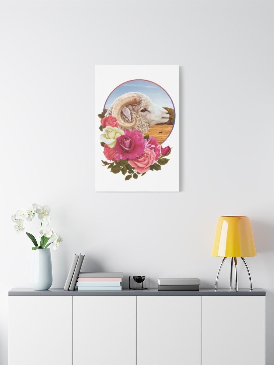 Ram and Roses - Soft Realism Art Print product image (2)