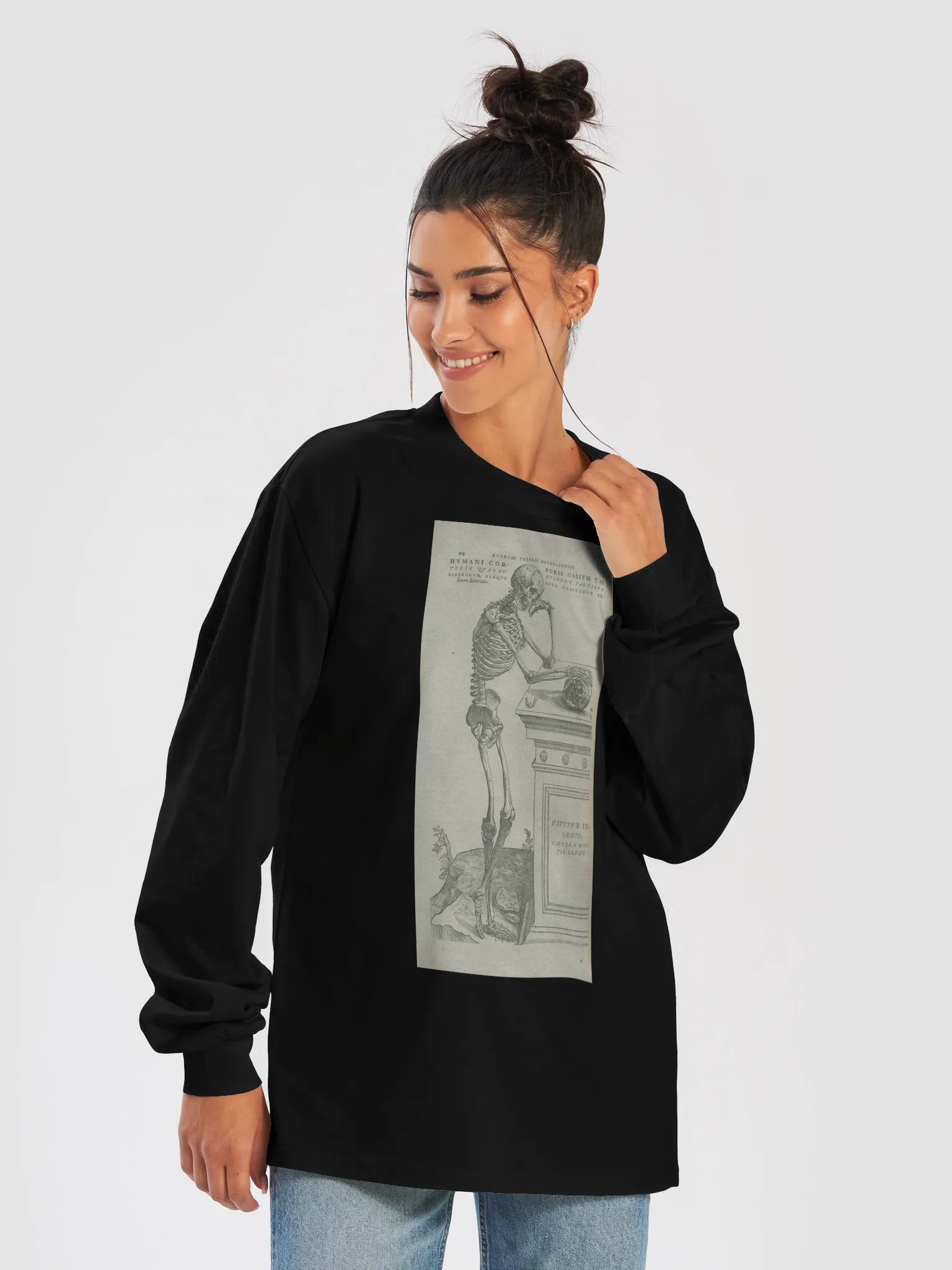 Skeleton Pondering Mortality - Long Sleeve product image (25)