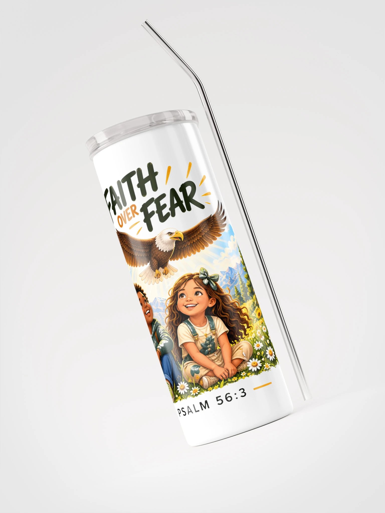 Faith Over Fear — Scripture Tumbler product image (3)