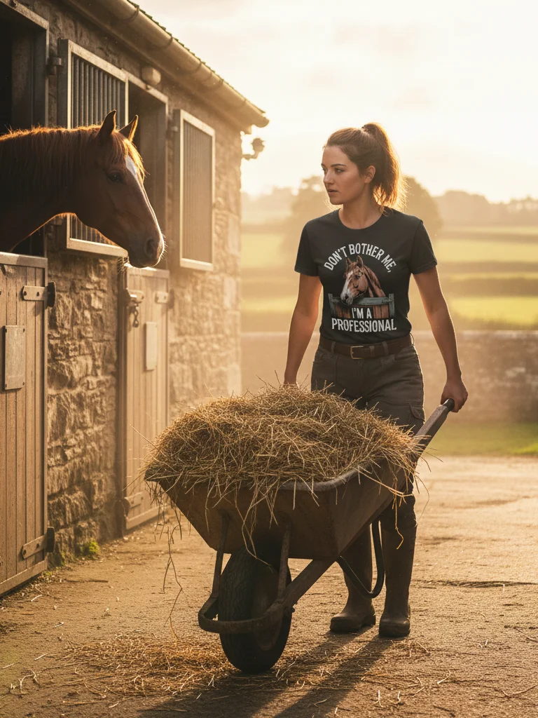 Professional Horse Handler Tee - Equestrian Work Mode product image (1)