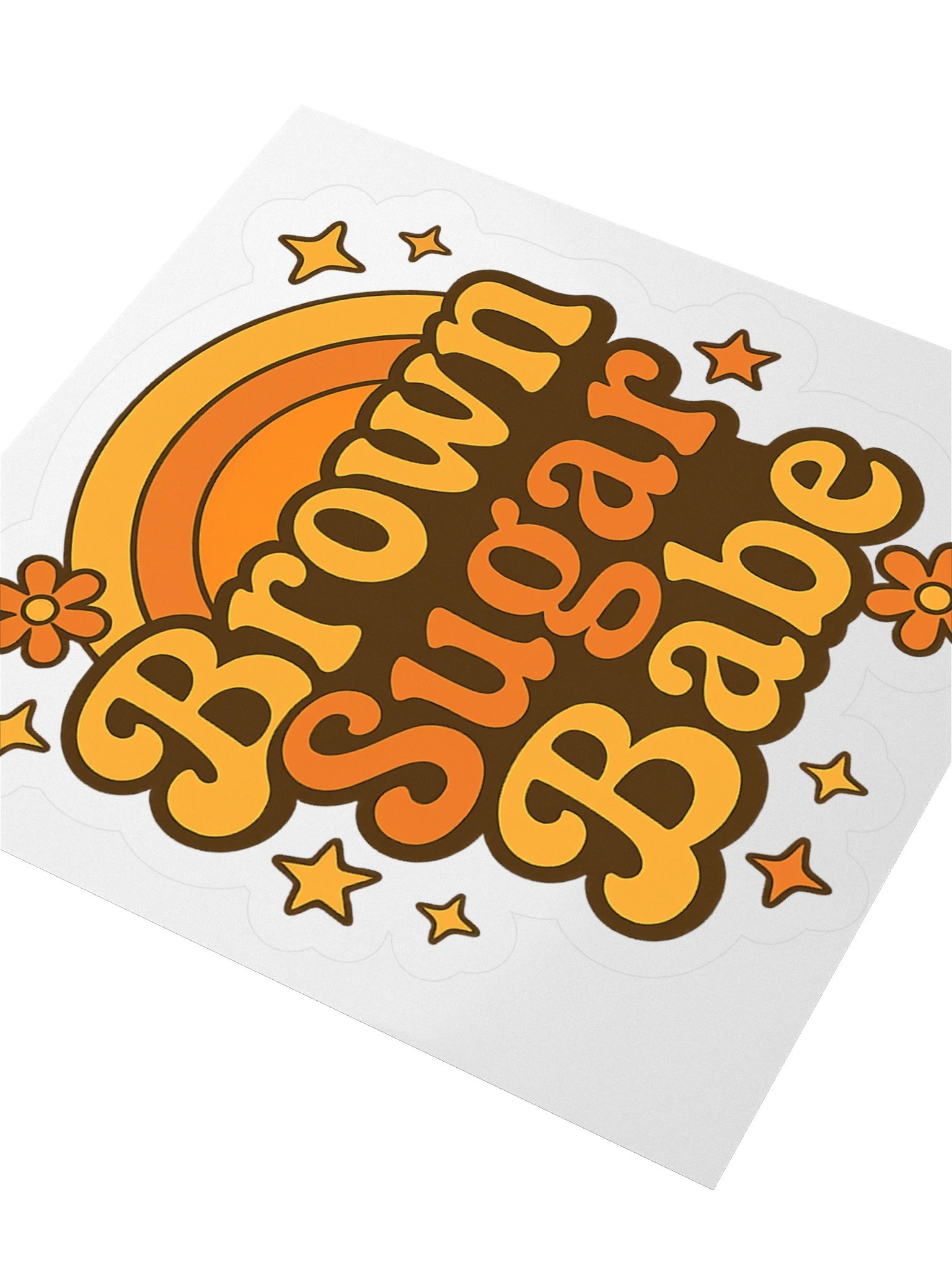 Brown Sugar Babe Retro Kiss Cut Stickers product image (7)