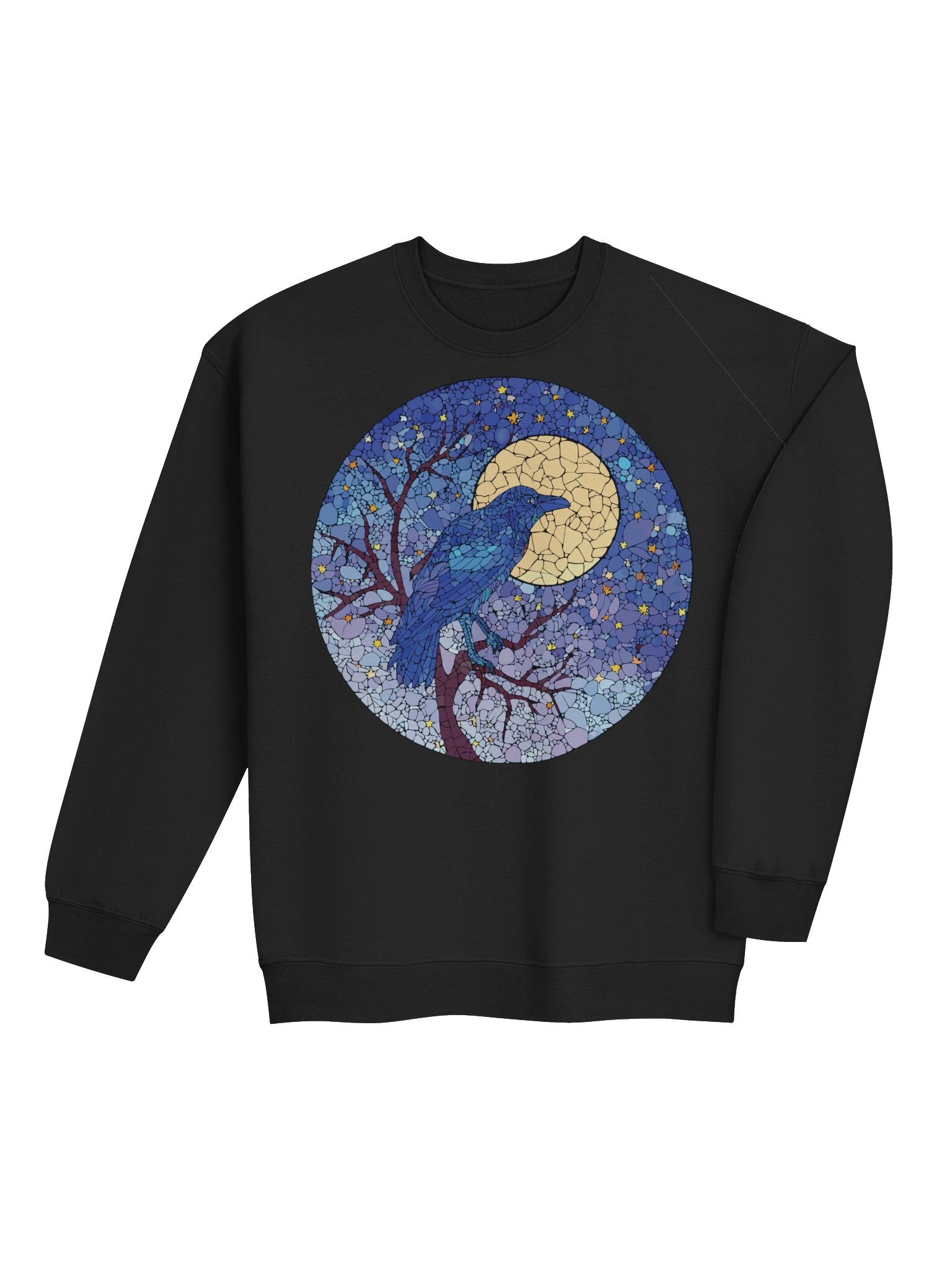 Moonlit Raven Mosaic Crewneck Sweatshirt product image (26)