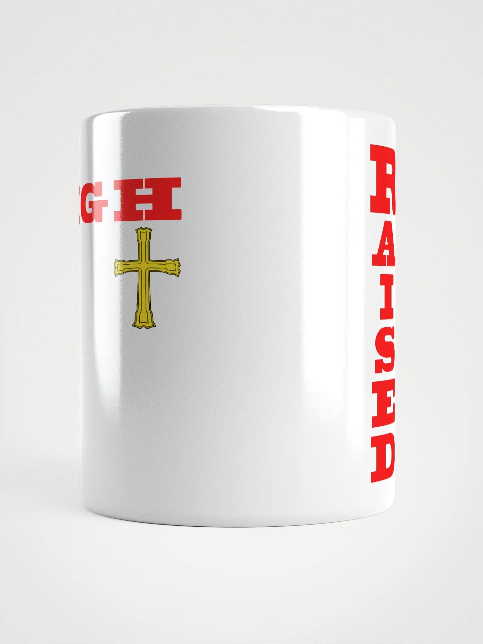 Raised Right Cross White Mug product image (9)