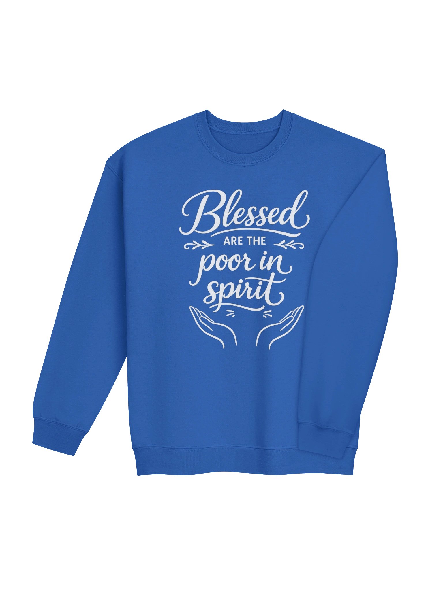 Blessed Are the Poor in Spirit Christian Sweatshirt | Matthew 5:3 Bible Verse Crewneck | Minimalist Faith Apparel | Kingdom Life Co. product image (33)