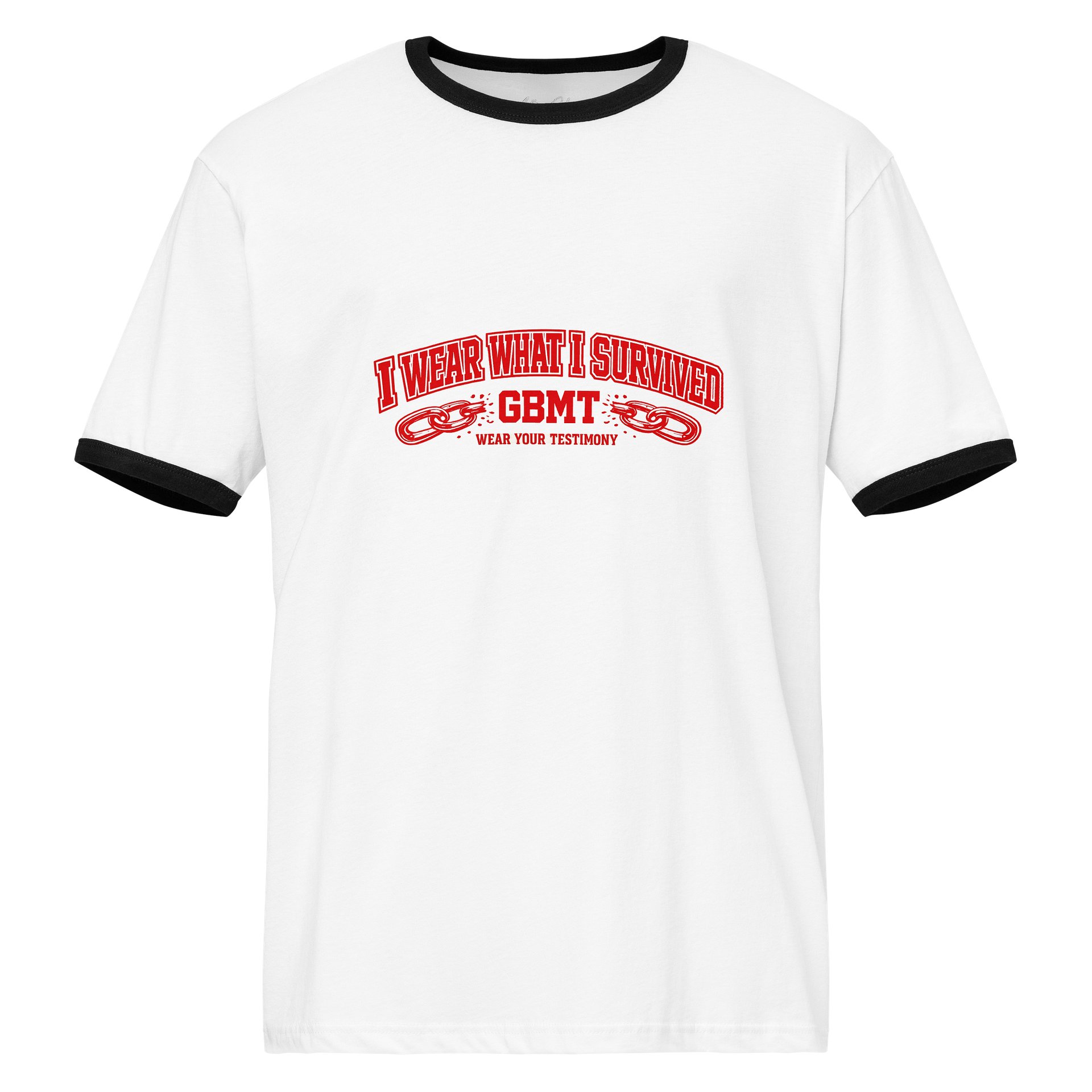 I Wear What I Survived Red Edition Ringer Tee product image (1)