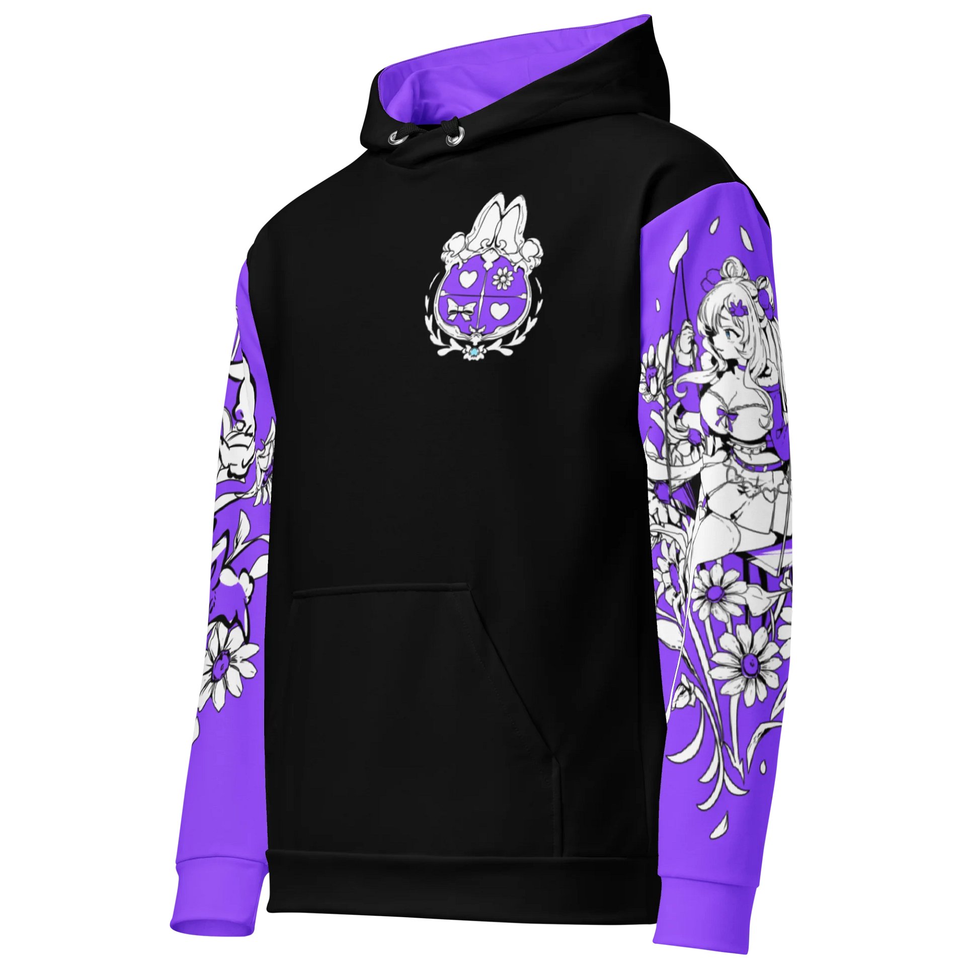 Bunny Pile Colorblock Hoodie (Purple) product image (3)