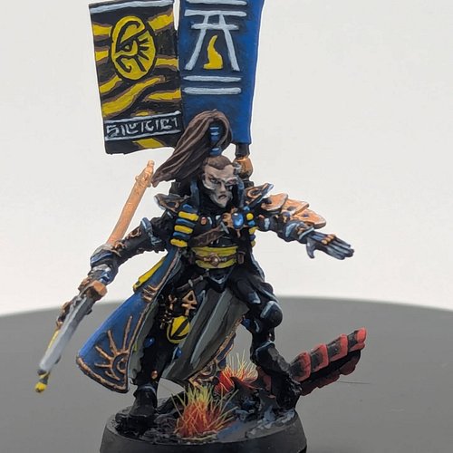 Needed to get him done before cracking open the new plastic sculpt. Old school metal model done on stream. #warhammer #miniat...