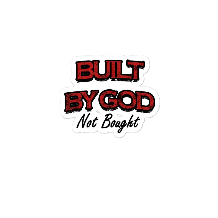Built by God Distressed Red Vinyl Decal product image (2)