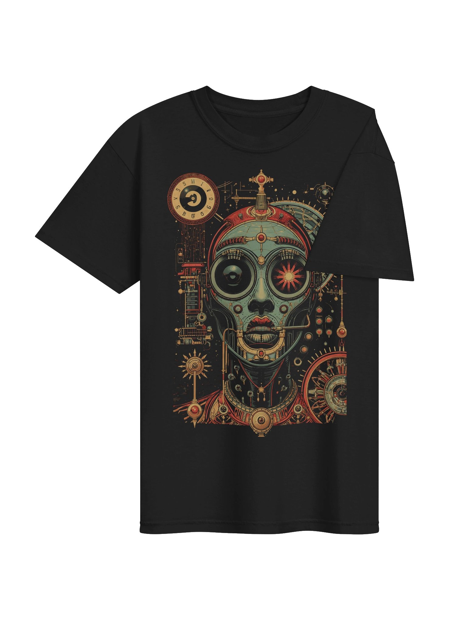 Retro-Futurist Robot Gears Heavyweight T-Shirt product image (7)