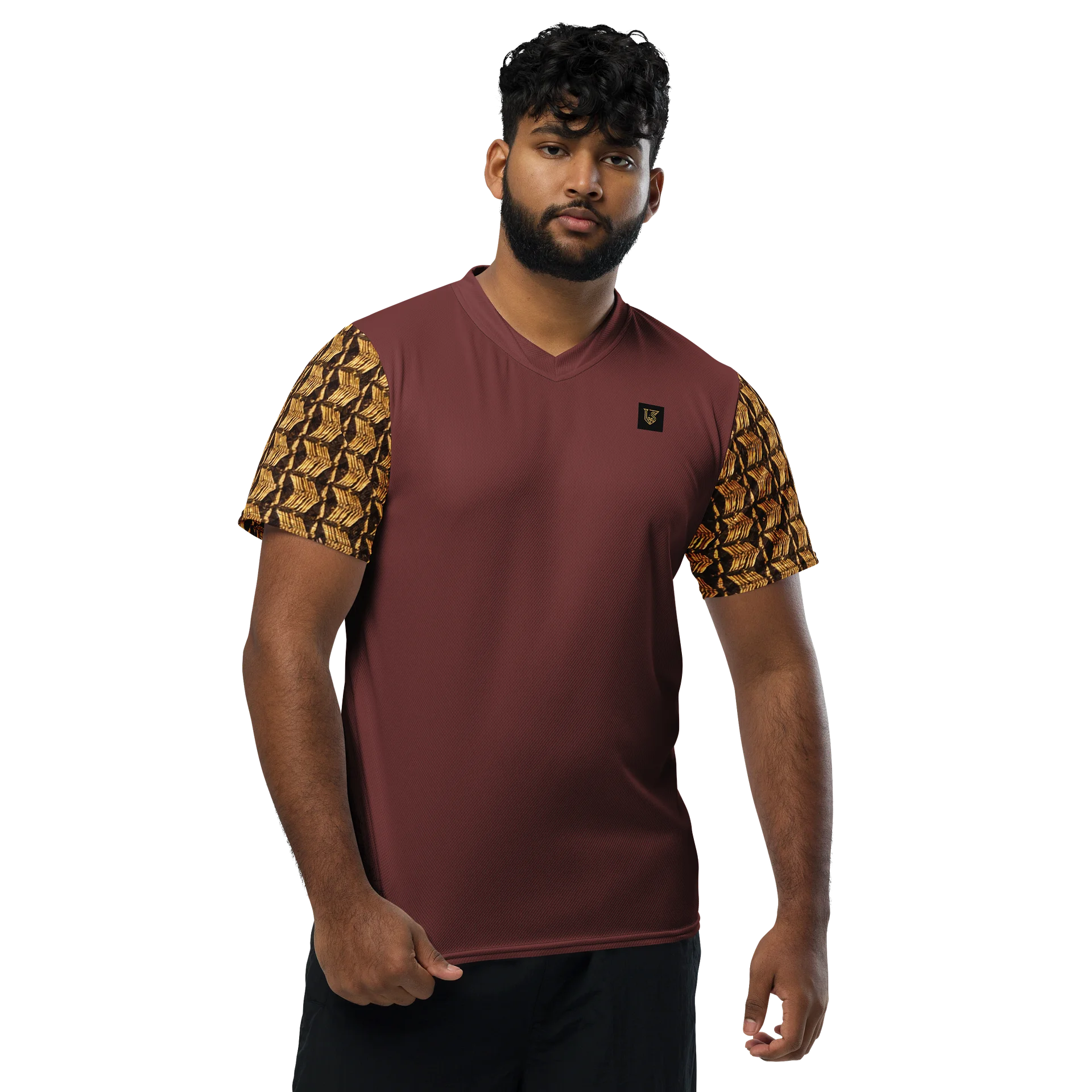 Lafate Store Designer Shirt Bronze Metal-Burgundy product image (1)