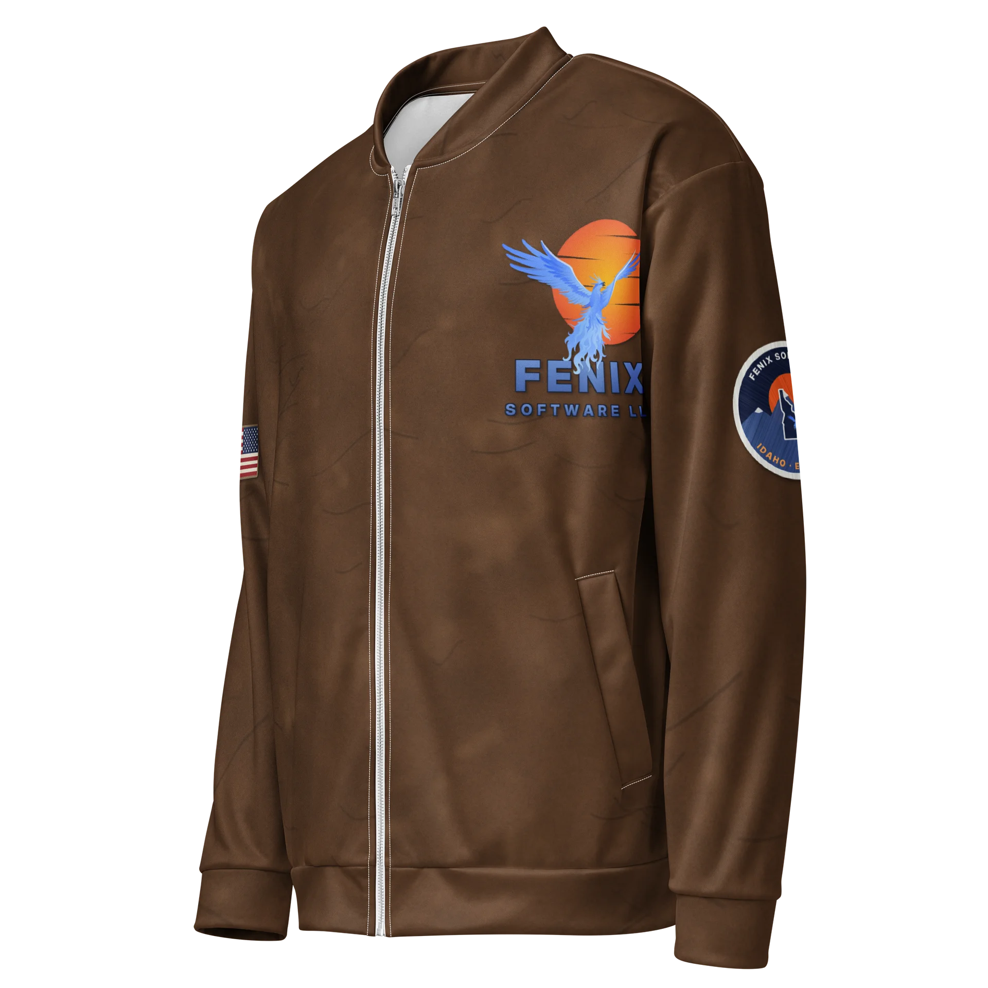 Fenix Software Phoenix Logo Bomber Jacket - Brown (Type 1) product image (3)