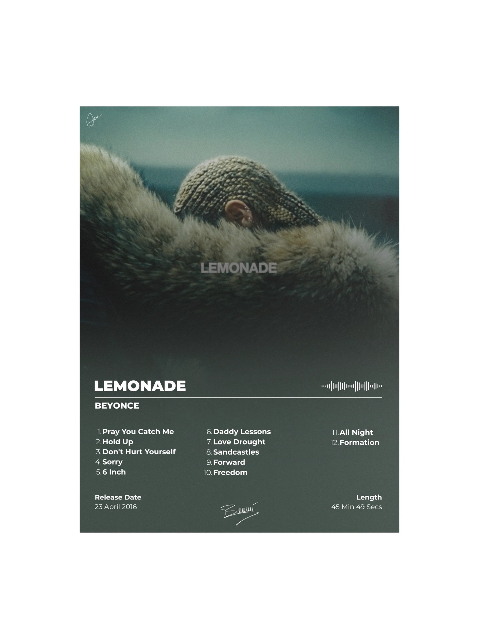 Beyoncé Lemonade Album Poster product image (2)