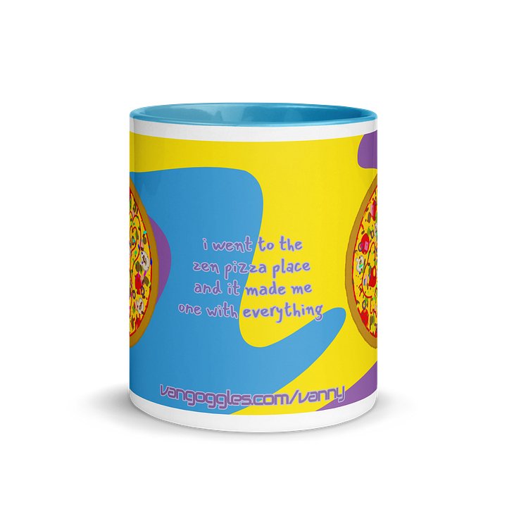 “one with everything” rainbow sprinkle deluxe vanny pizza graphic mug product image (3)