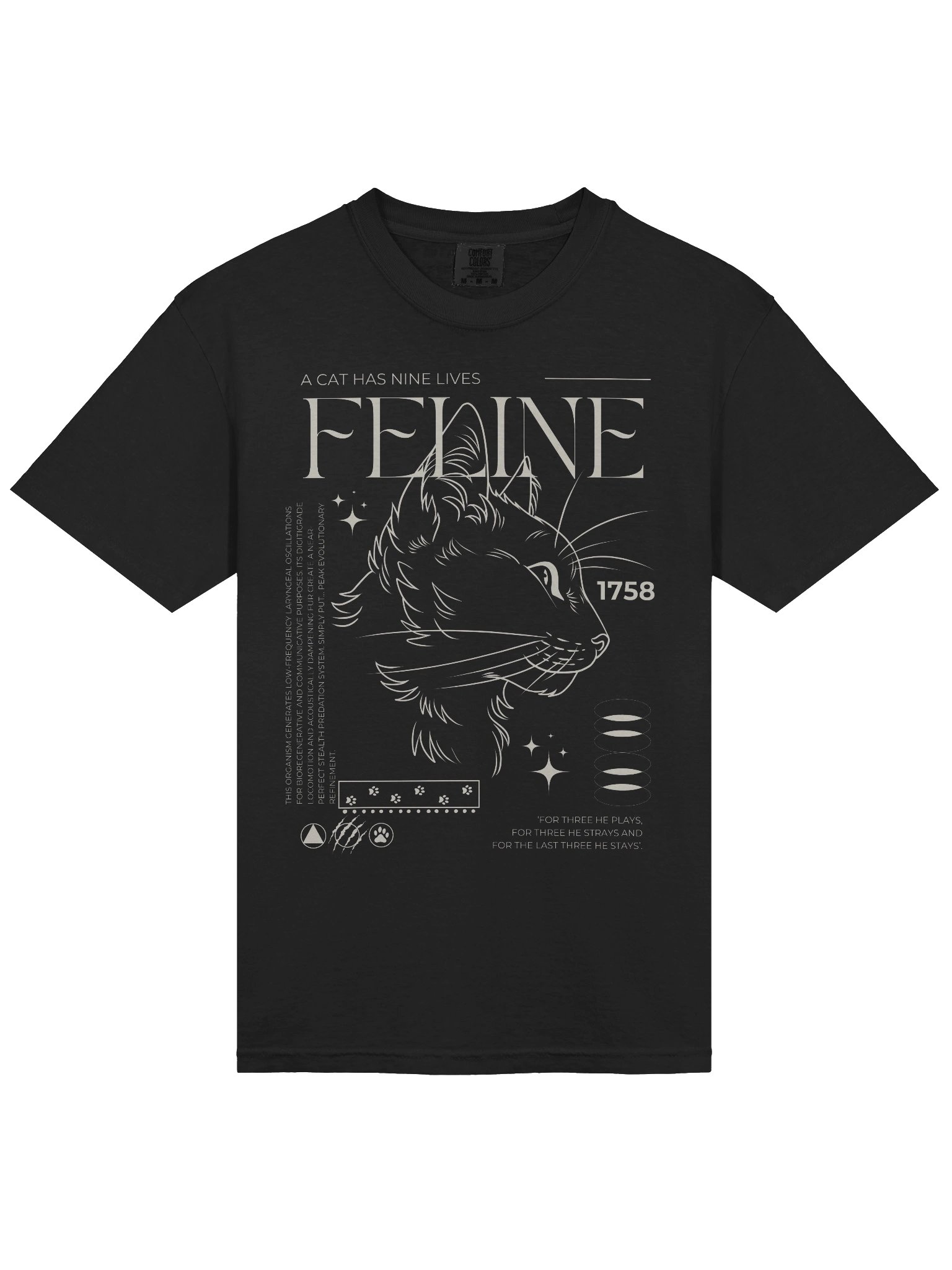 Feline Design Comfort Colors 100% Cotton Shirt product image (2)