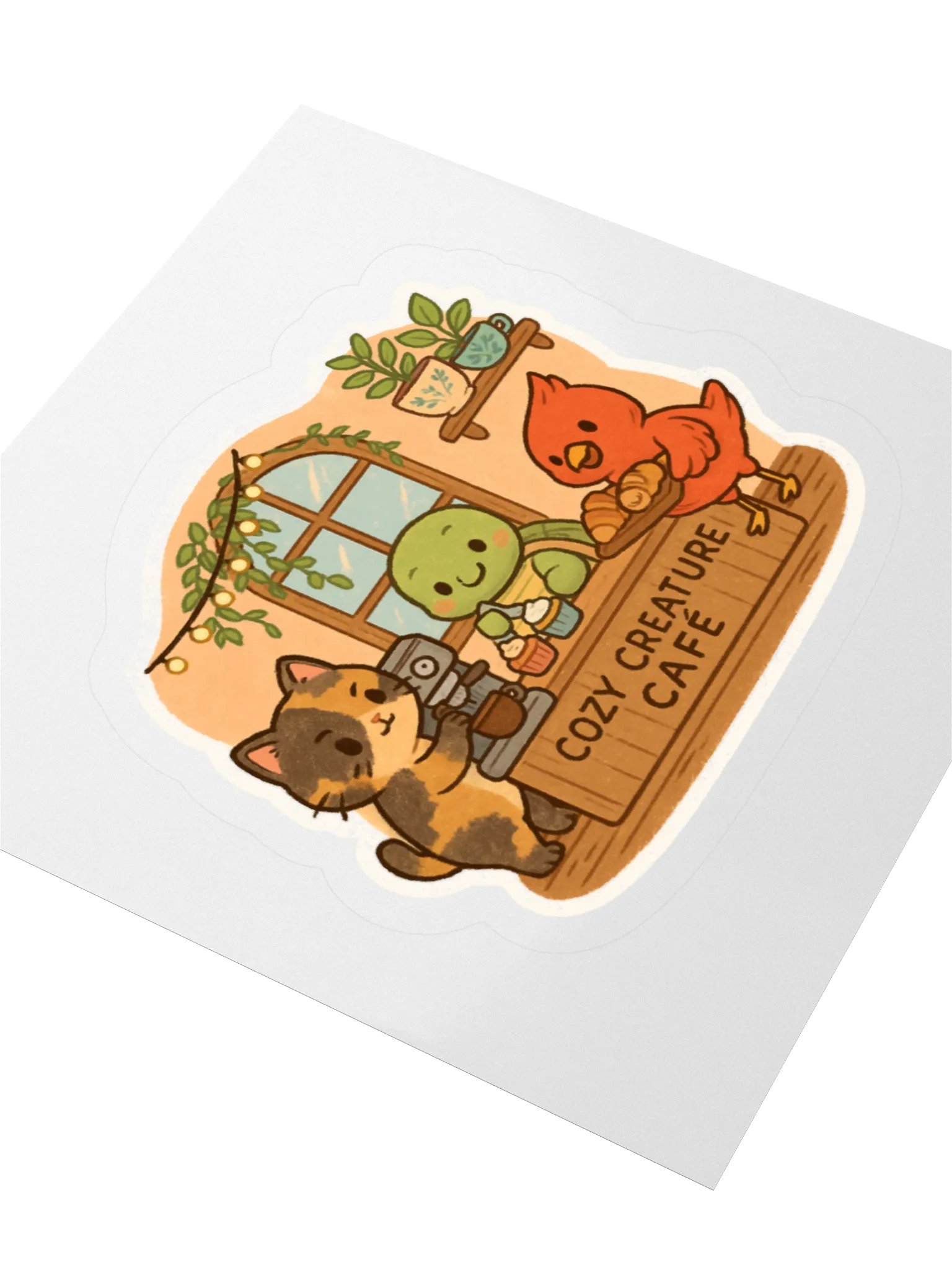 Cozy Creature Café Sticker product image (6)