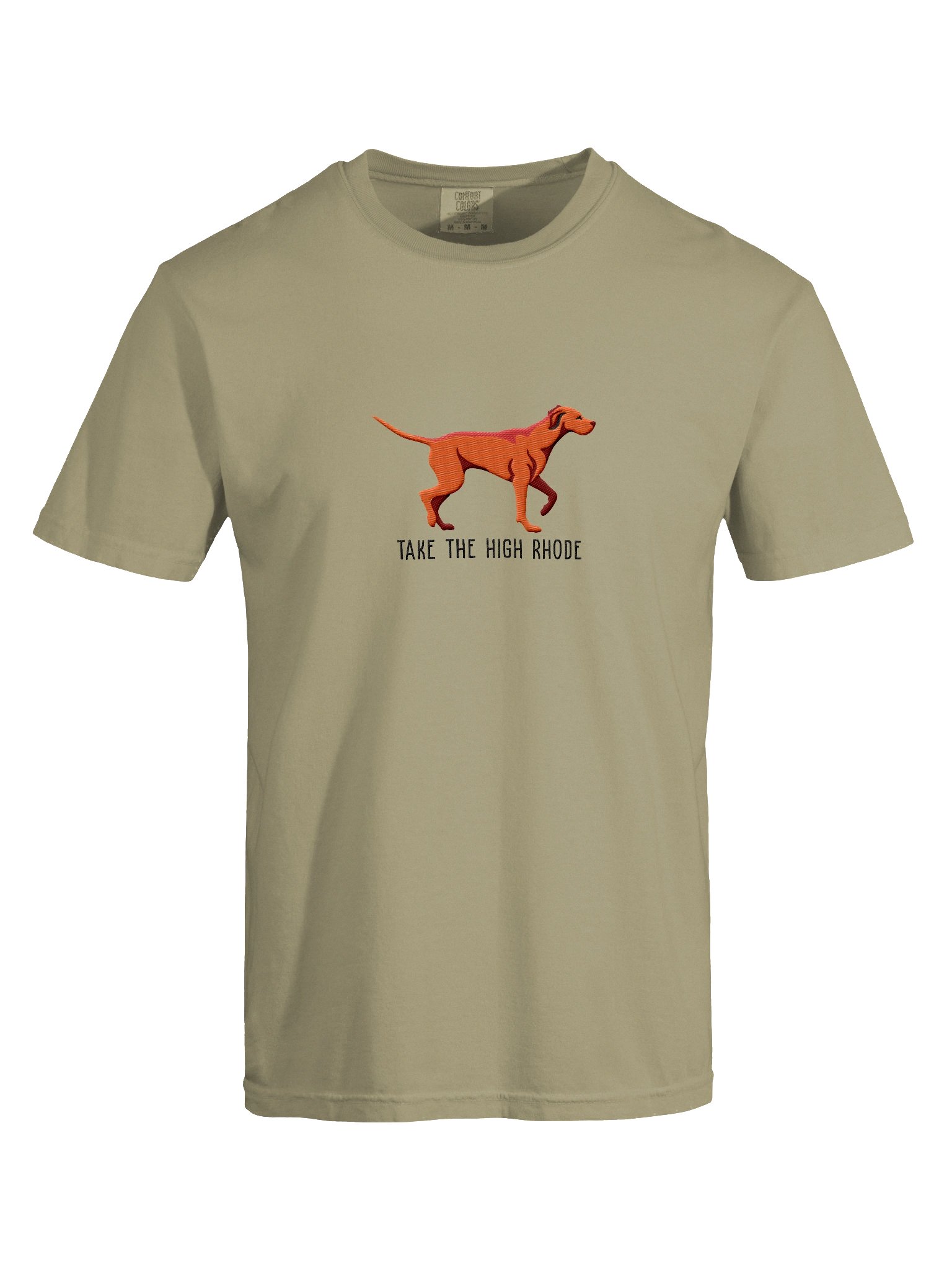 Take the High Rhode T-Shirt(Embroidered) of a Rhodesian Ridgeback(Red) product image (10)