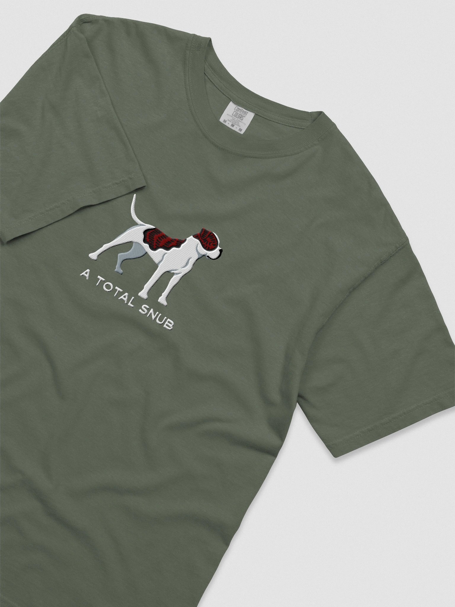 A Total Snub T-Shirt(Embroidered) of an American Bulldog(Brindle) product image (8)