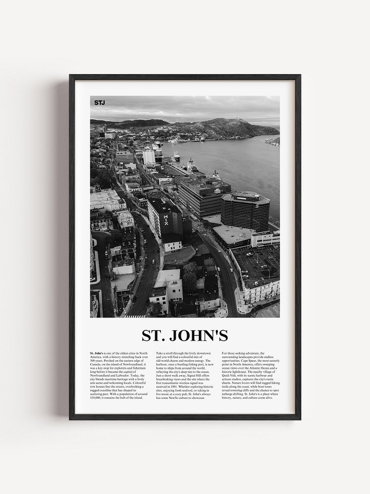 St. John's 01 Newspaper Poster | Framed product image (1)