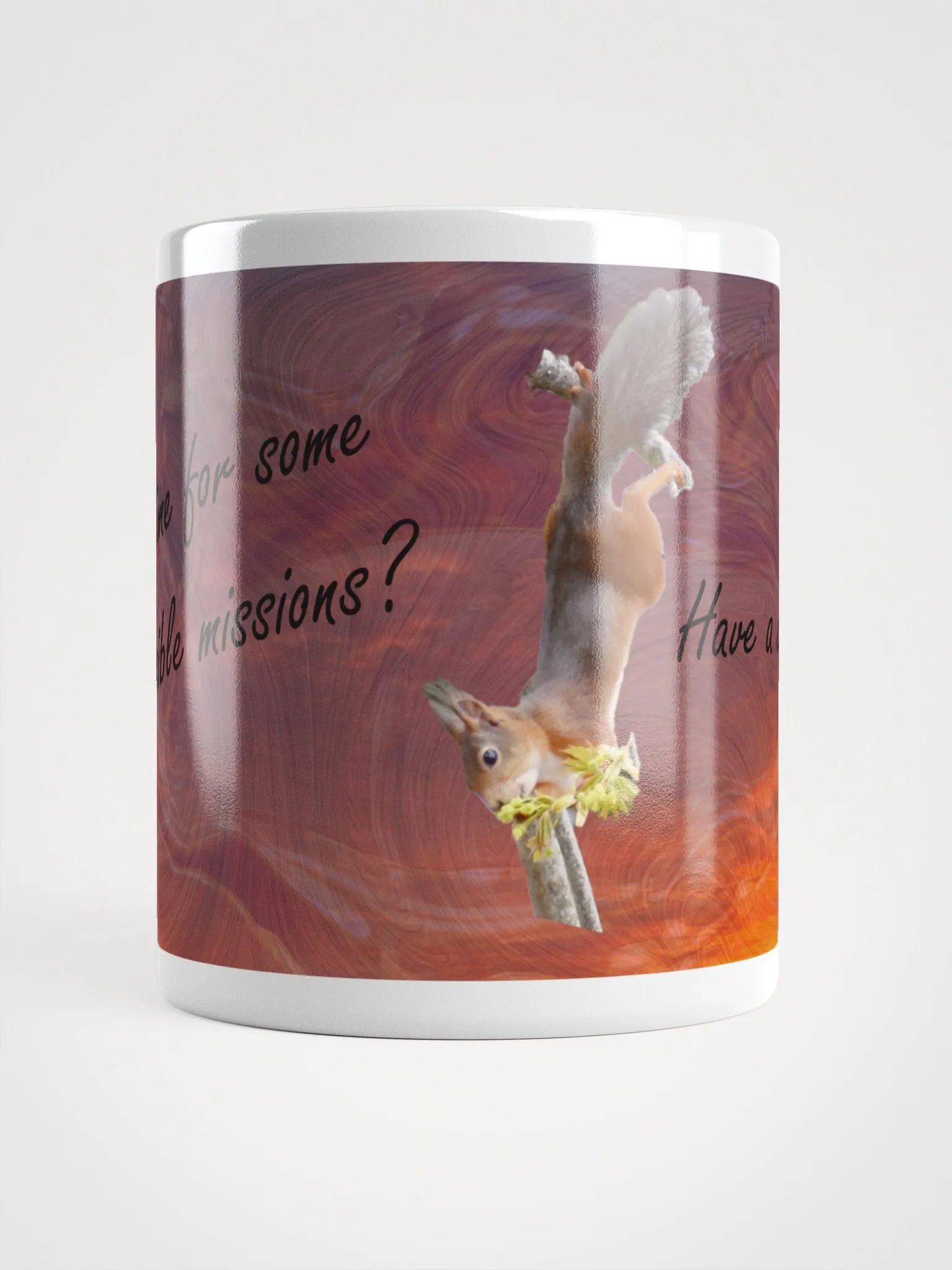 White Glossy Mug: A possible squirrel product image (15)