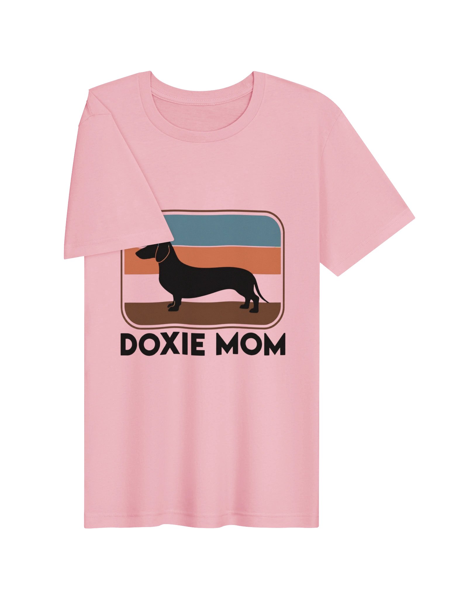 Retro Sunset Doxie Mom Shirt | Dachshund Silhouette Tee product image (7)