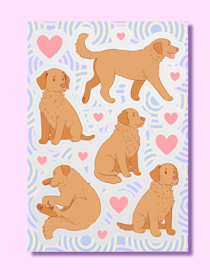 Cute Chesapeake Bay Retriever Adorable Dog Sticker Sheet product image (1)