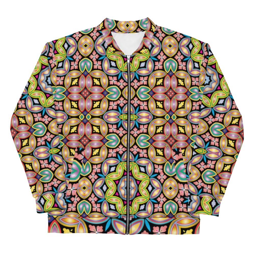 Batik Kawung Red Bomber Jacket product image (5)
