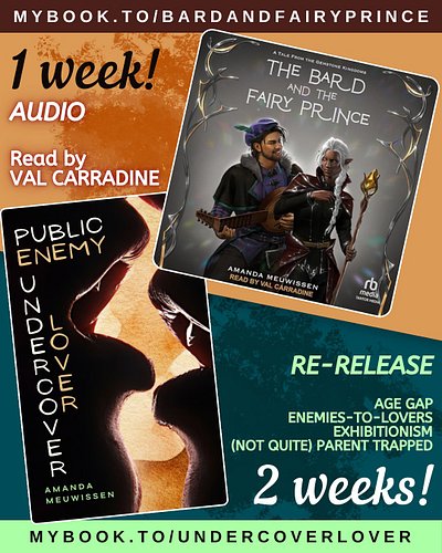 We only have 1 week to go before the release of the audiobook version of The Bard and the Fairy Prince, my personal favorite ...