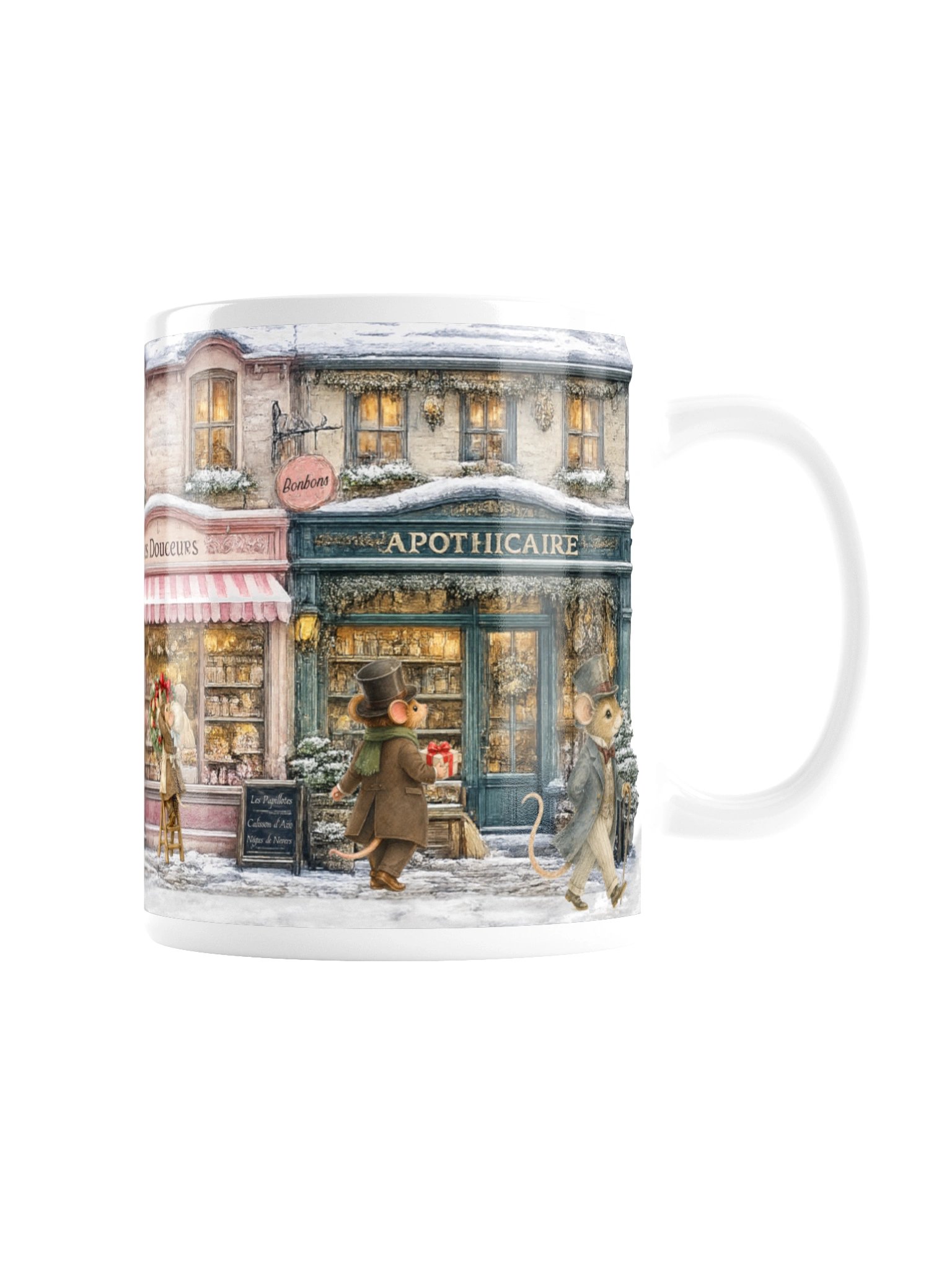 Christmas Is Coming – Whimsical Christmas Village Ceramic Mug product image (3)