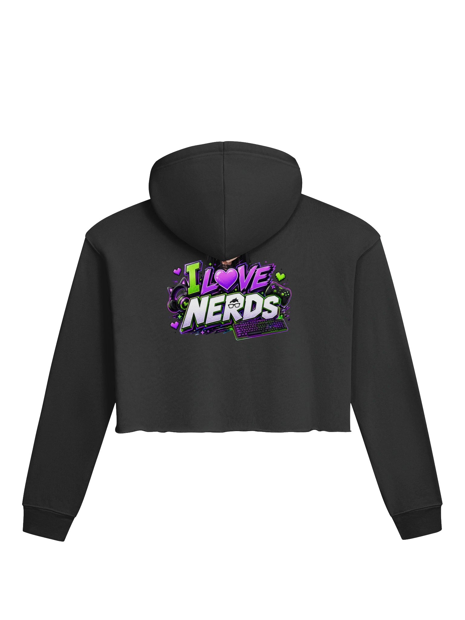 I Love Nerds Crop Hoodie product image (5)