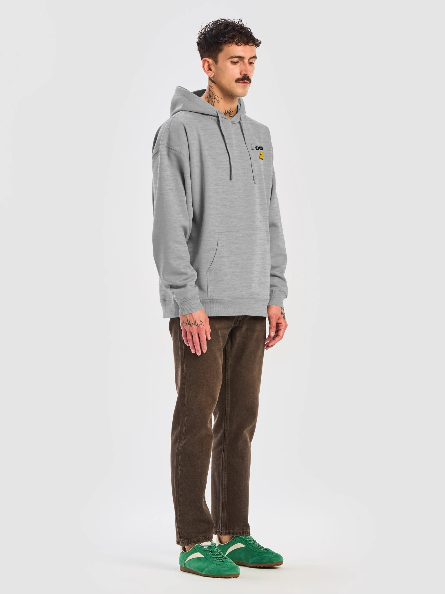 Mascot Organic Hoodie Embroidered Identity White/Grey product image (11)