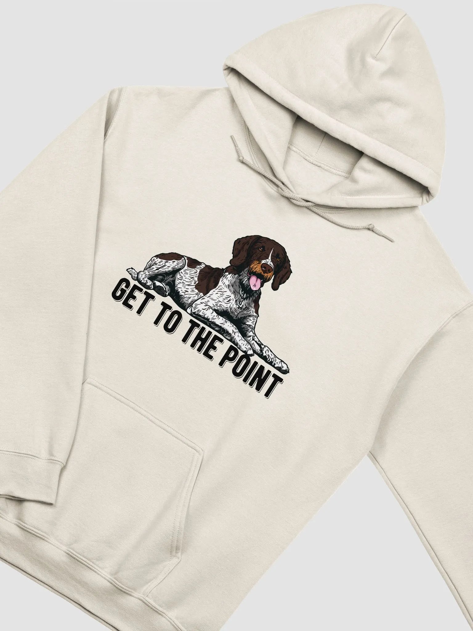 Get to the Point Hooded Sweatshirt of a German Wirehaired Pointer | Funny Hoodie for Pointer Dog Paw-rents product image (5)