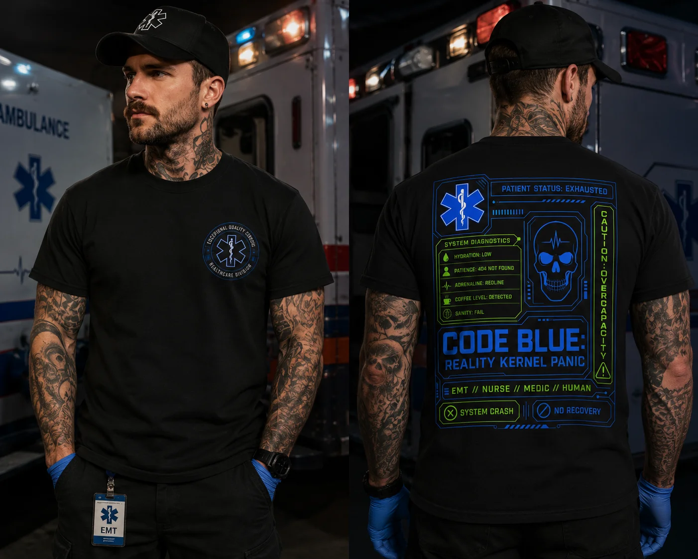 CODE BLUE: REALITY KERNEL PANIC™ Tee product image (2)