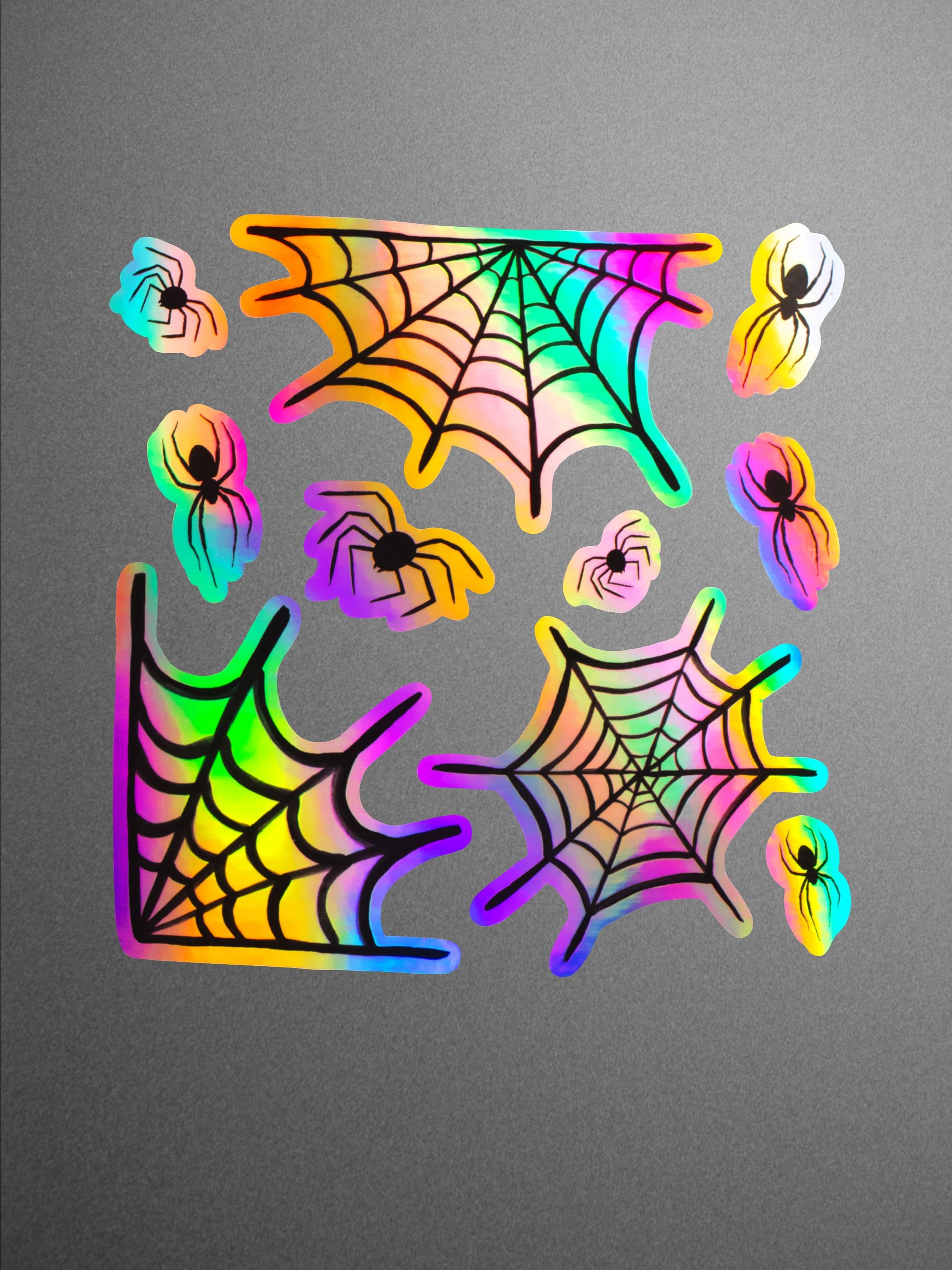 HOLOGRAPHIC STICKER SHEET - SPIDERS product image (3)