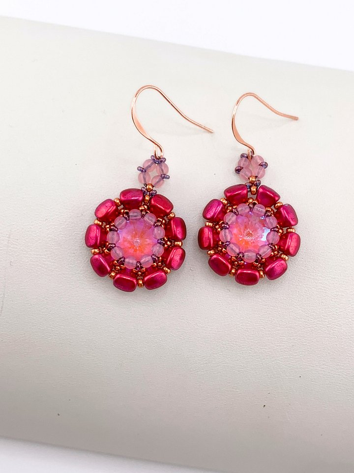 Beading Pattern - Nib-Bit Blossom Crystal Earrings product image (1)