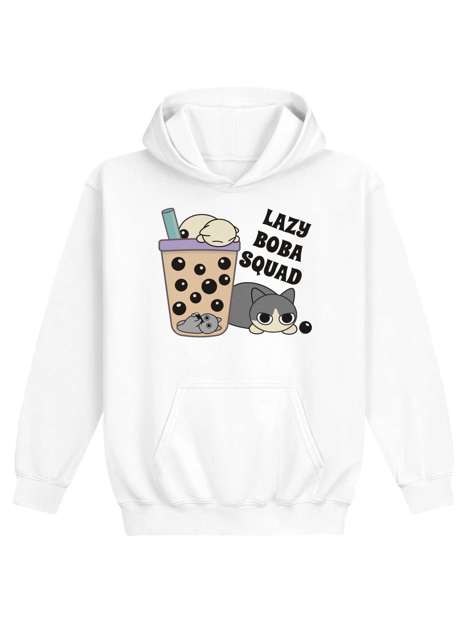 Boba Cat - Unisex Youth Hoodie product image (5)