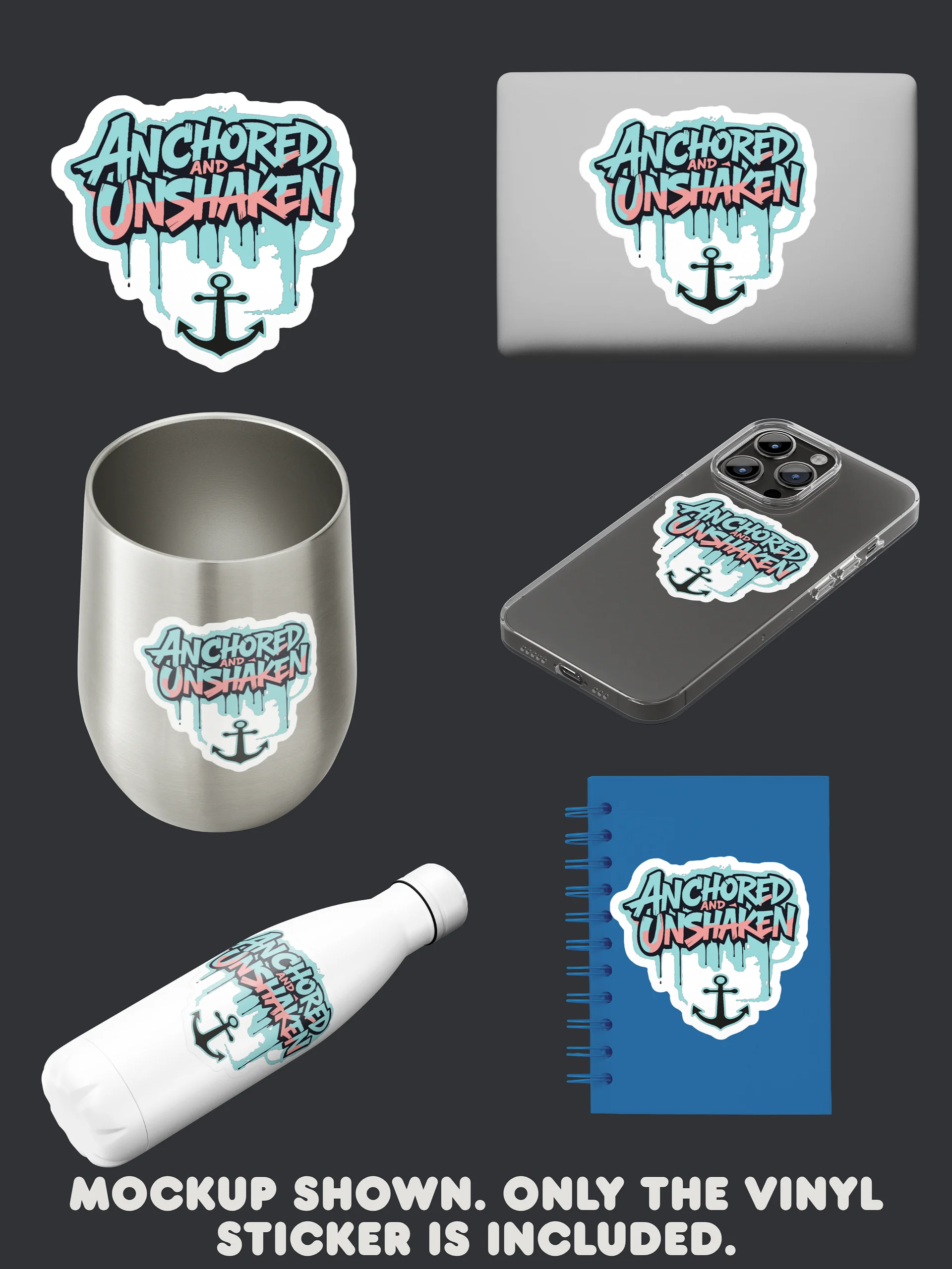 Anchored and Unshaken Vinyl Sticker product image (2)