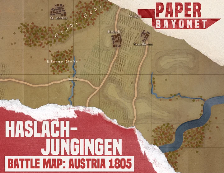 Haslach-Jungingen battle map. product image (1)