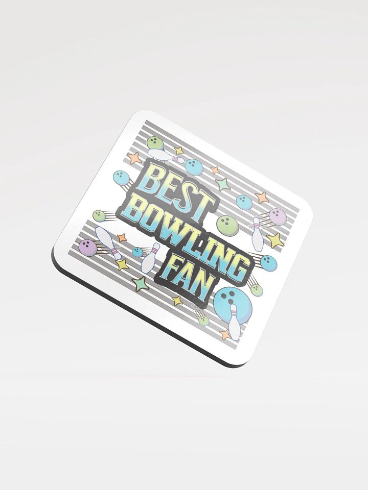 Best Bowling Fan Fanatic Glossed Cork Coaster product image (2)