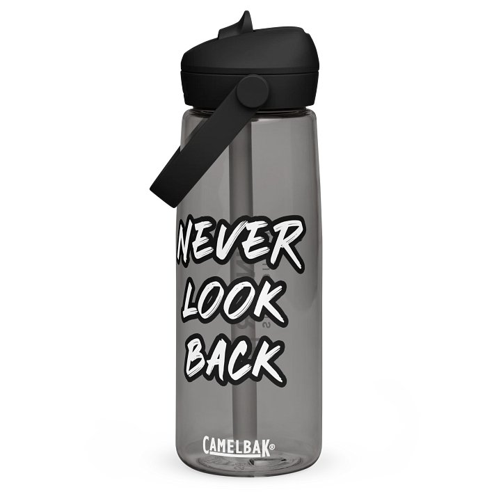 Never Look Back Flip Straw Water Bottle product image (3)