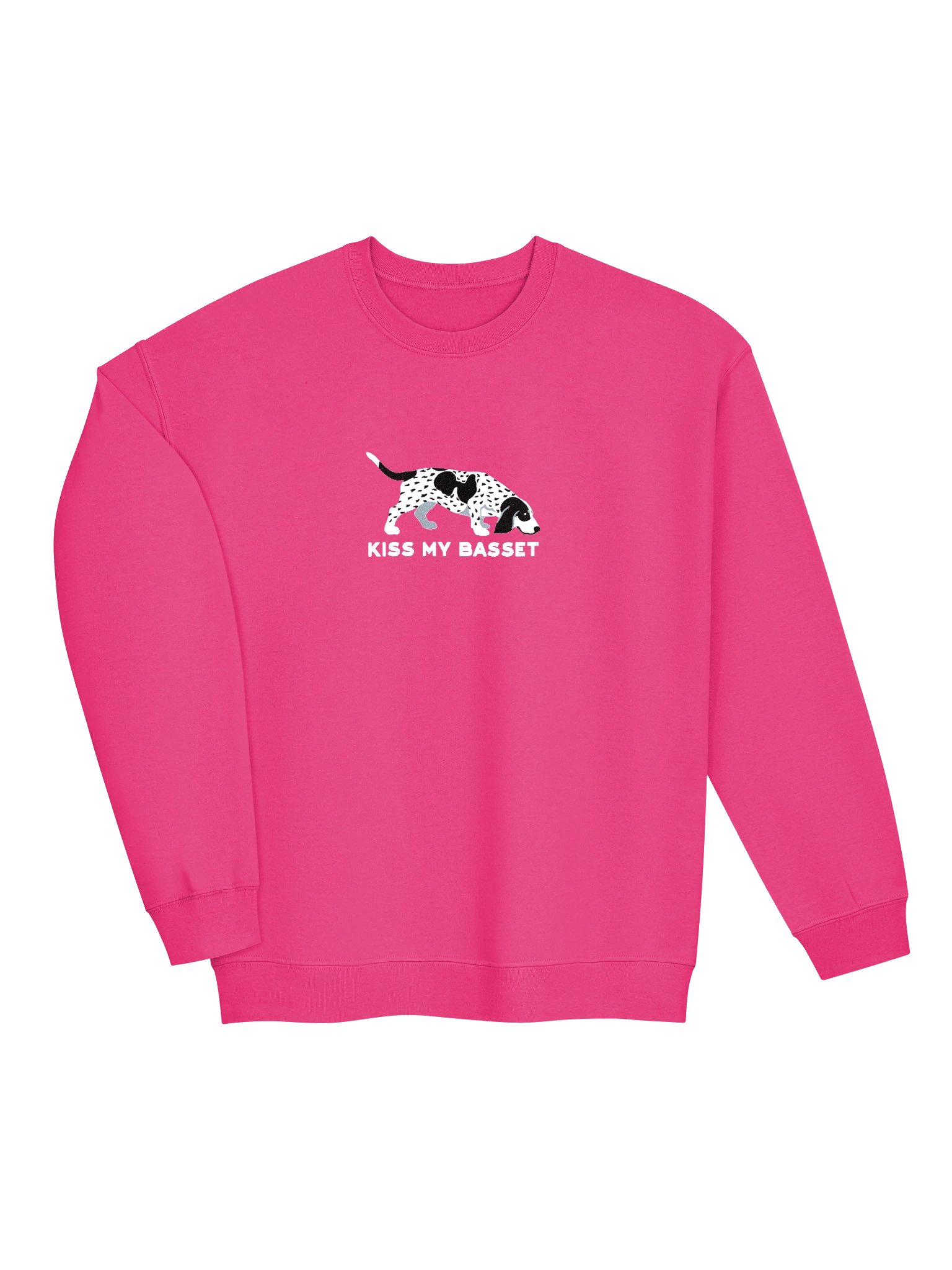 Kiss My Basset Sweatshirt (Embroidered) of a Basset Bleu de Gascogne(Black & White) product image (6)