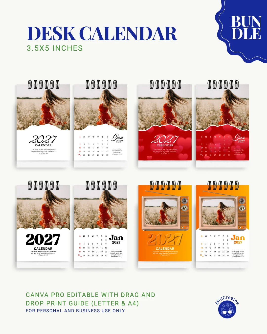 2027 Desk Calendar Template product image (1)
