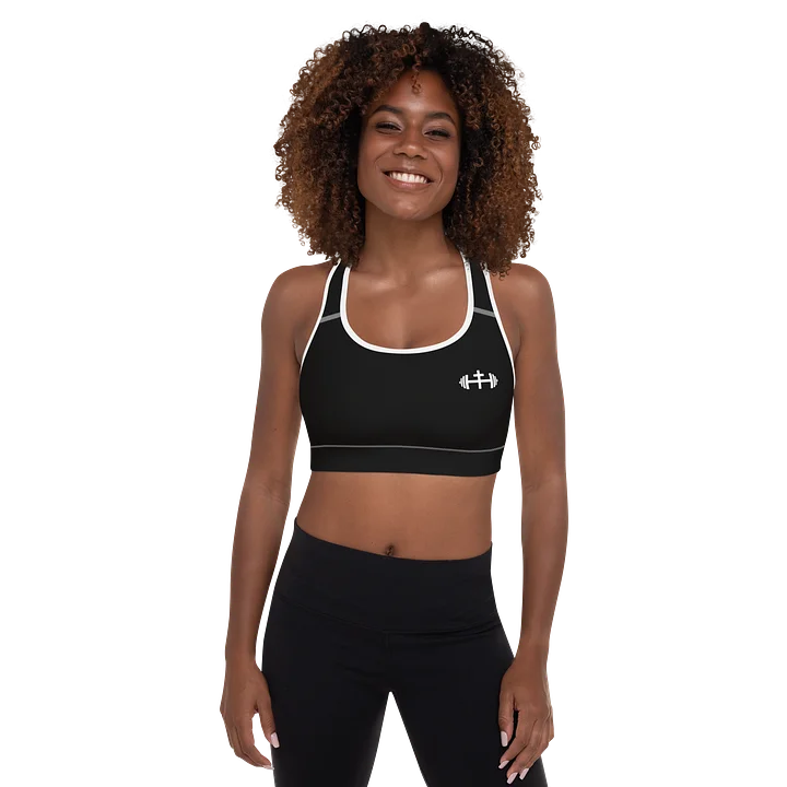 His House Womens Padded Sports Bra - Black product image (1)