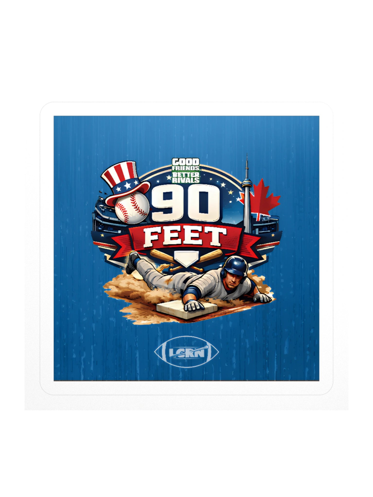 Round the Bases Square Sticker product image (1)