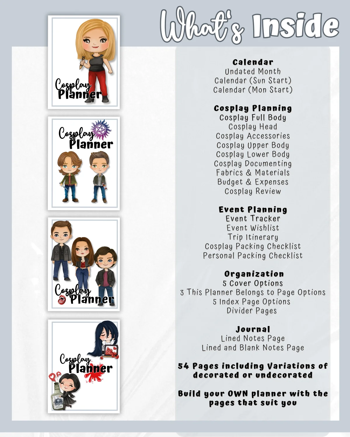 Monster Hunter Cosplay Planner – Grey Edition | 54-Page Printable PDF product image (3)